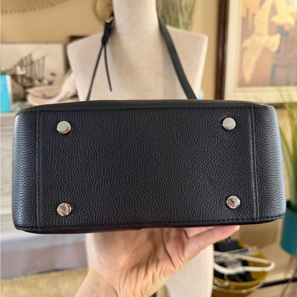 Quince Italian Leather Patchwork Crossbody in black - Picture 16 of 16